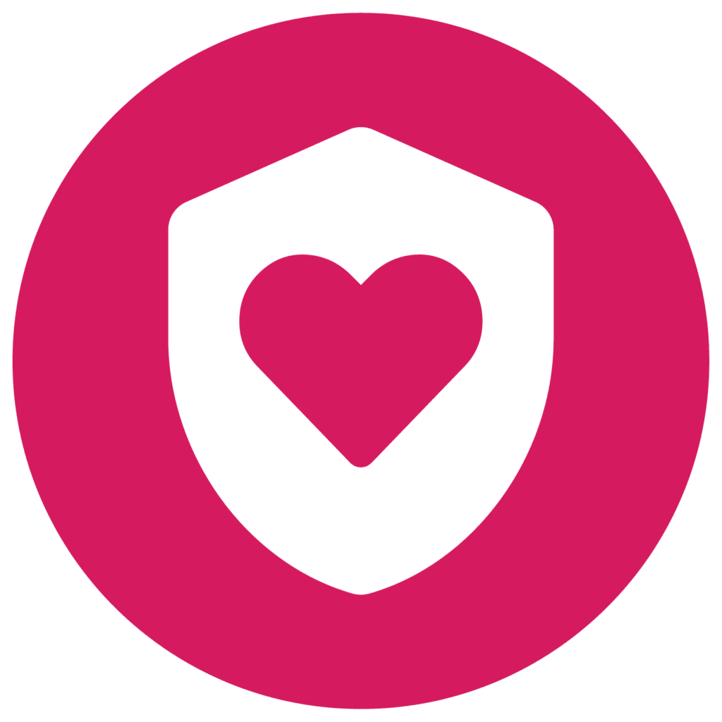 Safety & Wellness logo med skjold og hjerte